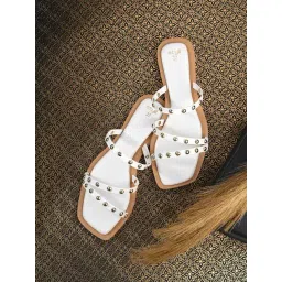 Styli Women's Tan Slide Sandals-picture-42