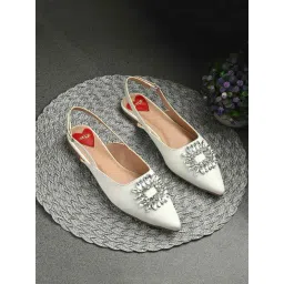 Styli Women's White Back Strap Sandals-picture-42