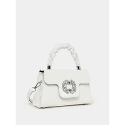 Styli Women's White Embellised Bag-picture-45