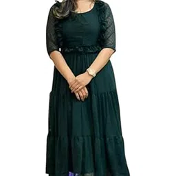 Stylish Fancy Georgette with Lining Gown for Women (P-7189824-S) Dark Blue-picture-20