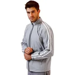 Stylish Full Sleeves Winter Grey Zipper Jacket For Men-picture-43