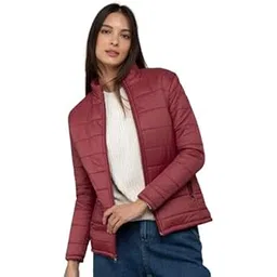 Stylish Long Sleeves Winter Wear Jacket, Solid Zipper Jacket For Women-picture-21