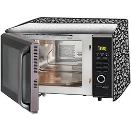 Stylista Microwave Oven Cover for Godrej 20 L Convection GMX 20CA5 MLZ Floral Pattern Black-picture-21