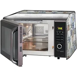 Stylista PVC Microwave Oven Cover for Godrej 19 L Convection GMX 519 CP1, Mosaic Pattern Cream-picture-12