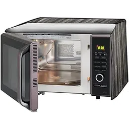 Stylista PVC Microwave Oven Cover for IFB 25 L Convection 25SC4, Wooden Pattern Black-picture-13