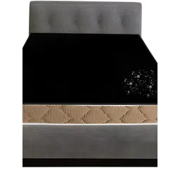 Stylista Black Cotton Water Resistant Elastic Strap Single Mattress Protector-picture-19