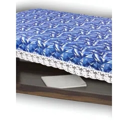 Stylista Blue & White Abstract Printed Waterproof Square 2 Seater Table Cover-picture-35
