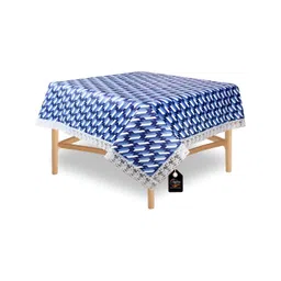 Stylista Blue Geometric Printed Waterproof 4-Seater Table Cover-picture-20