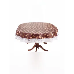 Stylista Brown & Beige Floral Waterproof Oval 6 Seater Table Cover-picture-35