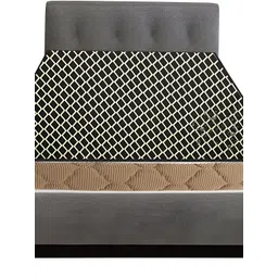 Stylista Brown & White Cotton Water Resistant Elastic Strap Single Mattress Protector-image-6