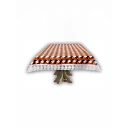 Stylista Brown & White Geometric Rectangle Waterproof  8-Seater Table Cover-picture-28