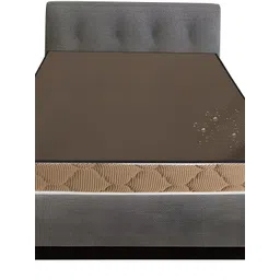 Stylista Brown Cotton Water Resistant Elastic Strap Mattress Protector-picture-10