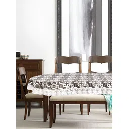 Stylista Brown Geometric Printed Waterproof Oval 8-Seater Table Cover-picture-22