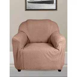 Stylista Brown Polyester Sofa Cover With Arms-picture-20