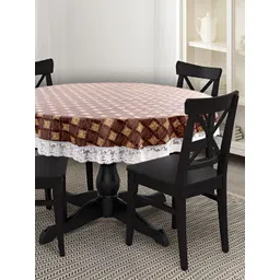 Stylista Brown Waterproof Round 8-Seater Table Cover-picture-34