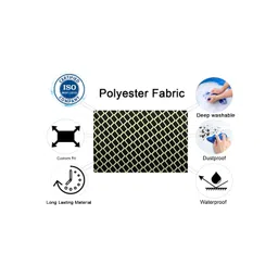 Stylista Coffee Brown & Lime Green Checked Waterproof 2-Seater Table Cover image 3