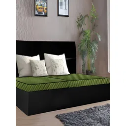 Stylista Green & White 2 Pieces Cotton Water Resistant Elastic Strap Mattress Protectors-image-42