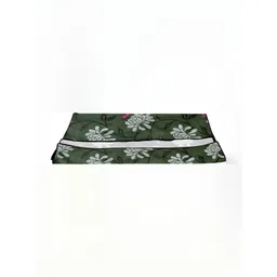 Stylista Green & White Floral Rectangle Bed Server Mat with Zipper Table Placemats-picture-31