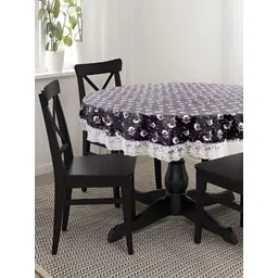 Stylista Grey & Black Printed Waterproof 2.28 m x 2.28 m Round Table Cover-picture-23