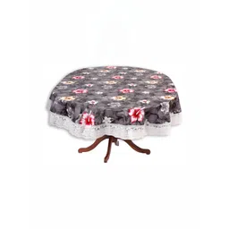 Stylista Grey & Pink Floral Waterproof Oval 2 Seater Table Cover-picture-41