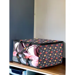 Stylista Grey & Yellow 2 Pieces Printed Waterproof Storage Bag Organisers With Zip image 5