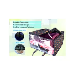 Stylista Grey & Yellow 2 Pieces Printed Waterproof Storage Bag Organisers With Zip image 2