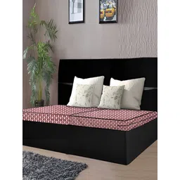 Stylista Pink & White 2 Pcs Cotton Water Resistant Zippered Double Size Mattress Protector-image-47