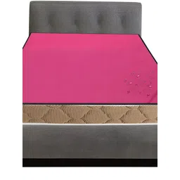 Stylista Pink Cotton Water Resistant Elastic Strap Single Mattress Protector-picture-21