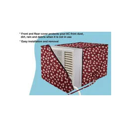 Stylista Red Solid Waterproof Air Conditioner Covers image 4