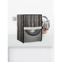 stylista The Furnishing Tree Black PVC Printed Washing Machine Cover-picture-13