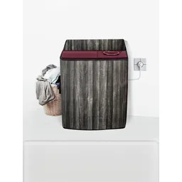 stylista The Furnishing Tree Black PVC Printed Washing Machine Cover-picture-19