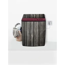 stylista The Furnishing Tree Black PVC Printed Washing Machine Cover-picture-37