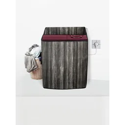 stylista The Furnishing Tree Black PVC Printed Washing Machine Cover-picture-14