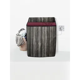 stylista The Furnishing Tree Black PVC Printed Washing Machine Cover-picture-25