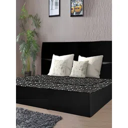 Stylista White & Black Cotton Water Resistant Zippered King Mattress Protector-image-7