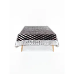 Stylista White & Black Printed Waterproof Rectangular 10 Seater Table Cover-picture-17