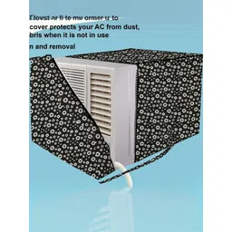 Stylista White Printed Waterproof Air Conditioner Covers image 3
