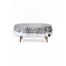 Stylista White Printed Waterproof Oval 12 Seater Table Cover-picture-10