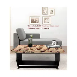 Stylista Yellow & Brown Floral Rectangle Waterproof 2 Seater Table Cover-picture-39