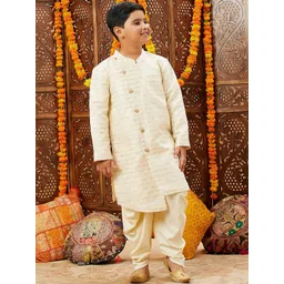 Stylo Bug Boys Floral Embroidered Regular Kurta with Dhoti Pants-picture-42