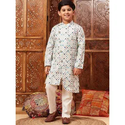 Stylo Bug Boys Printed Regular Kurta With Pyjamas-picture-40