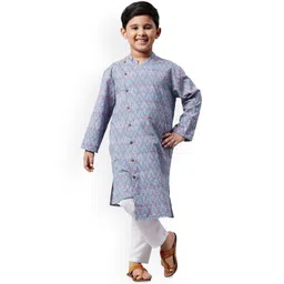 Stylo Bug Boys Printed Regular Pure Cotton Kurta with Pyjamas-picture-34