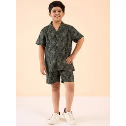 Stylo Bug Boys Printed Short Sleeves Pure Cotton Shirt with Shorts-picture-27