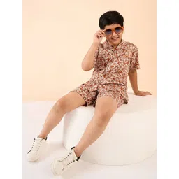 Stylo Bug Boys Printed Short Sleeves Shirt with Shorts-picture-29