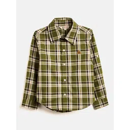 Stylo Bug Boys Slim Fit Tartan Checks Roll-Up Sleeves Cotton Casual Shirt-picture-56