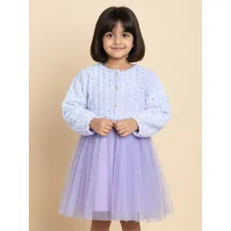 Stylo Bug Girls Embellished Round Neck Fit & Flare Dress-image-20