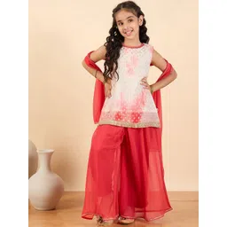 Stylo Bug Girls Ethnic Motifs Woven Design Kurta with Palazzo & Dupatta-picture-21