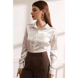 stylo queen Women Regular Fit Solid Spread Collar Party Shirt-picture-19