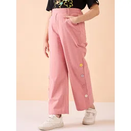 stylobug Stylo Bug Cotton Solid Cargo Pants - Pink image 4