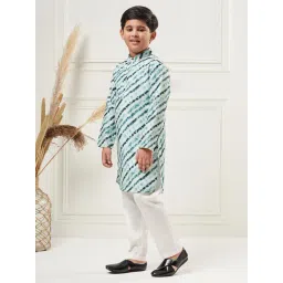 StyloBug Boys Green Tie and Dye Kurta Set-picture-44